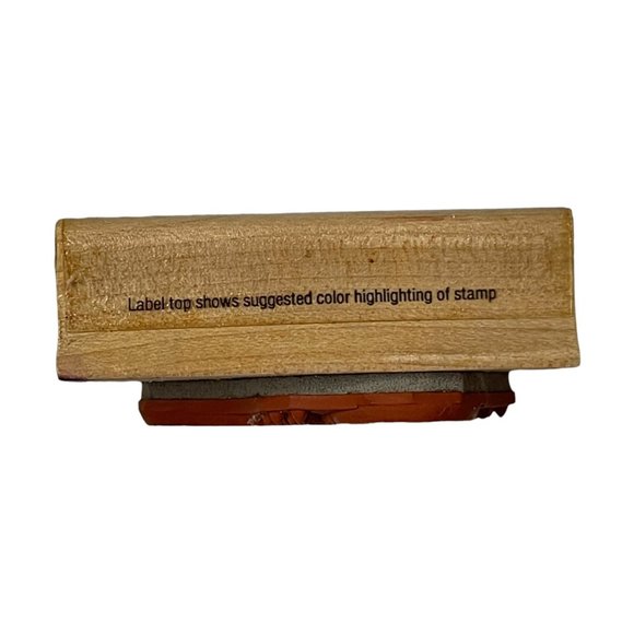 Hero Arts Vintage 1990 Candy Cane Christmas Holiday Wood Rubber Stamp 2.5" - Picture 3 of 4